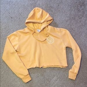 Sandcloud Cropped Hoodie Peach Color